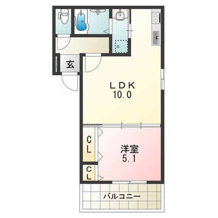 平野駅 徒歩15分 3階の物件間取画像